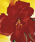 Red Canvas Paintings - Red Amaryllis 1937